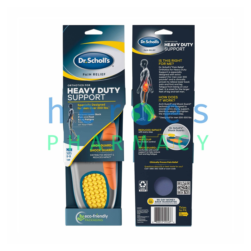 Dr. Scholl's Pain Relief Heavy Duty Support Men Insoles