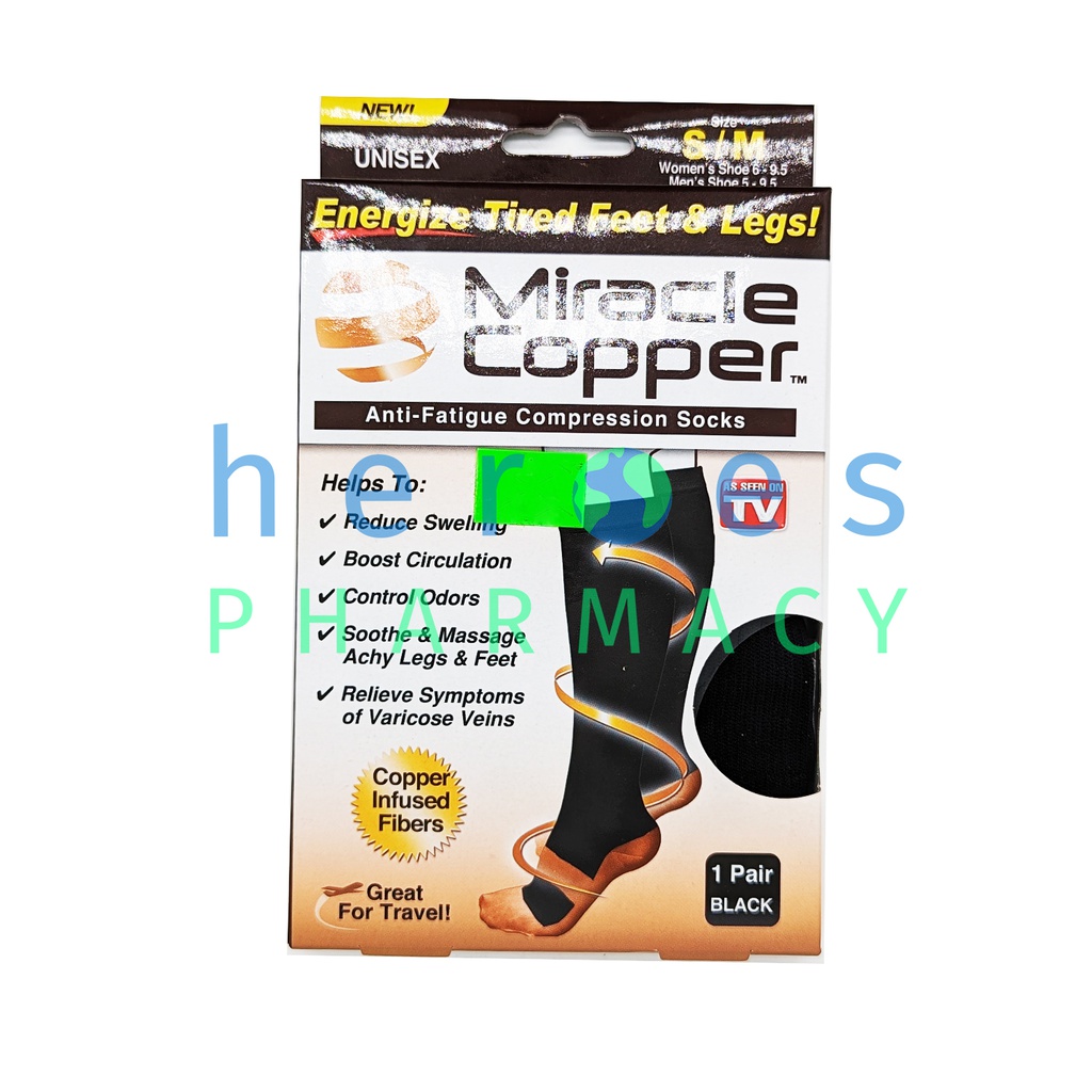 MIRACLE COPPER COMPRESSION SOCKS S/M