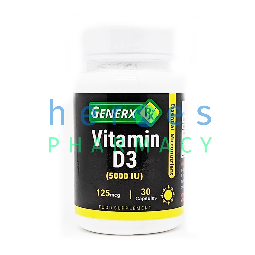 GENERX VITAMIN D3 5000IU 30S