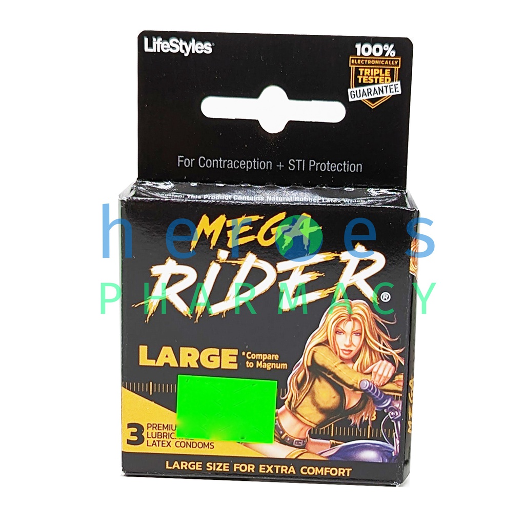 ROUGH RIDER MEGA RIDER CONDOMS 3PK