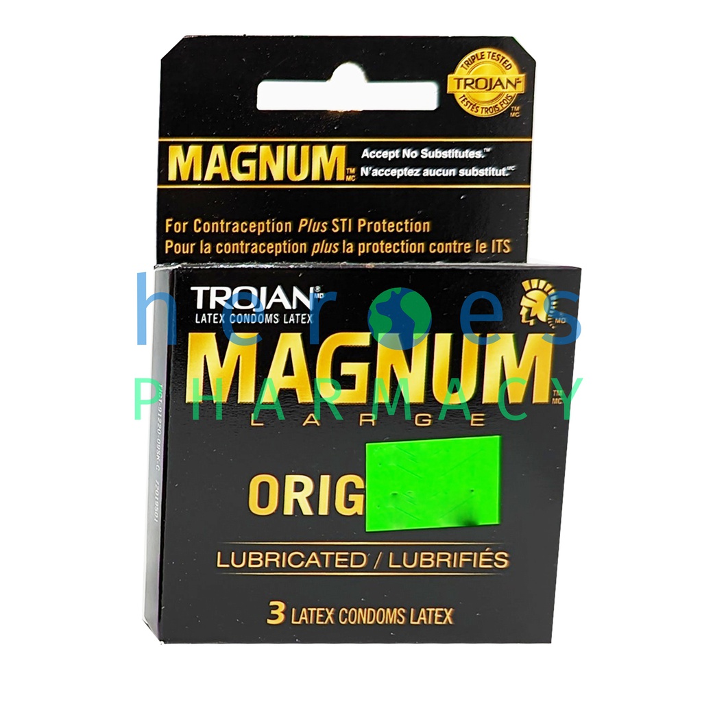 TROJAN MAGNAM LUBRICATED CONDOMS 3PK