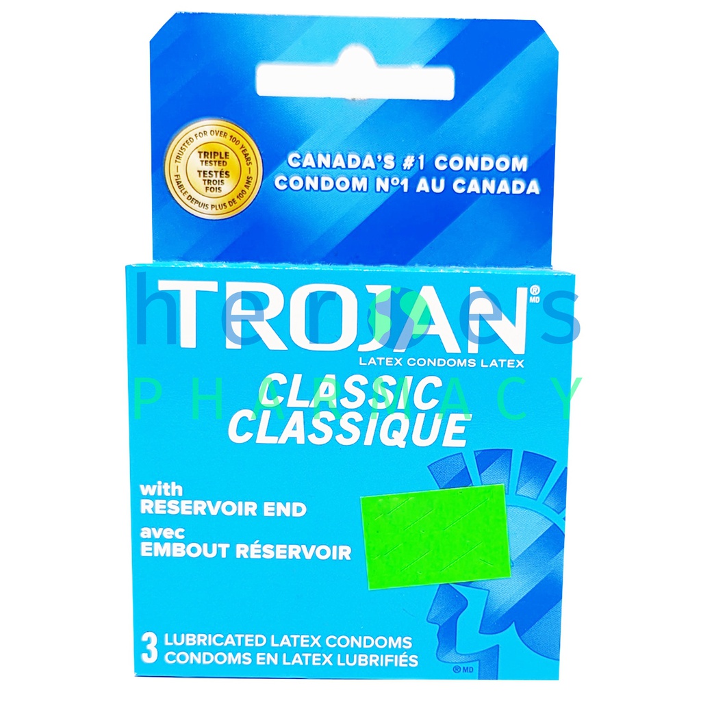 TROJAN  LUBRICATED CLASSIC CONDOMS 3PK