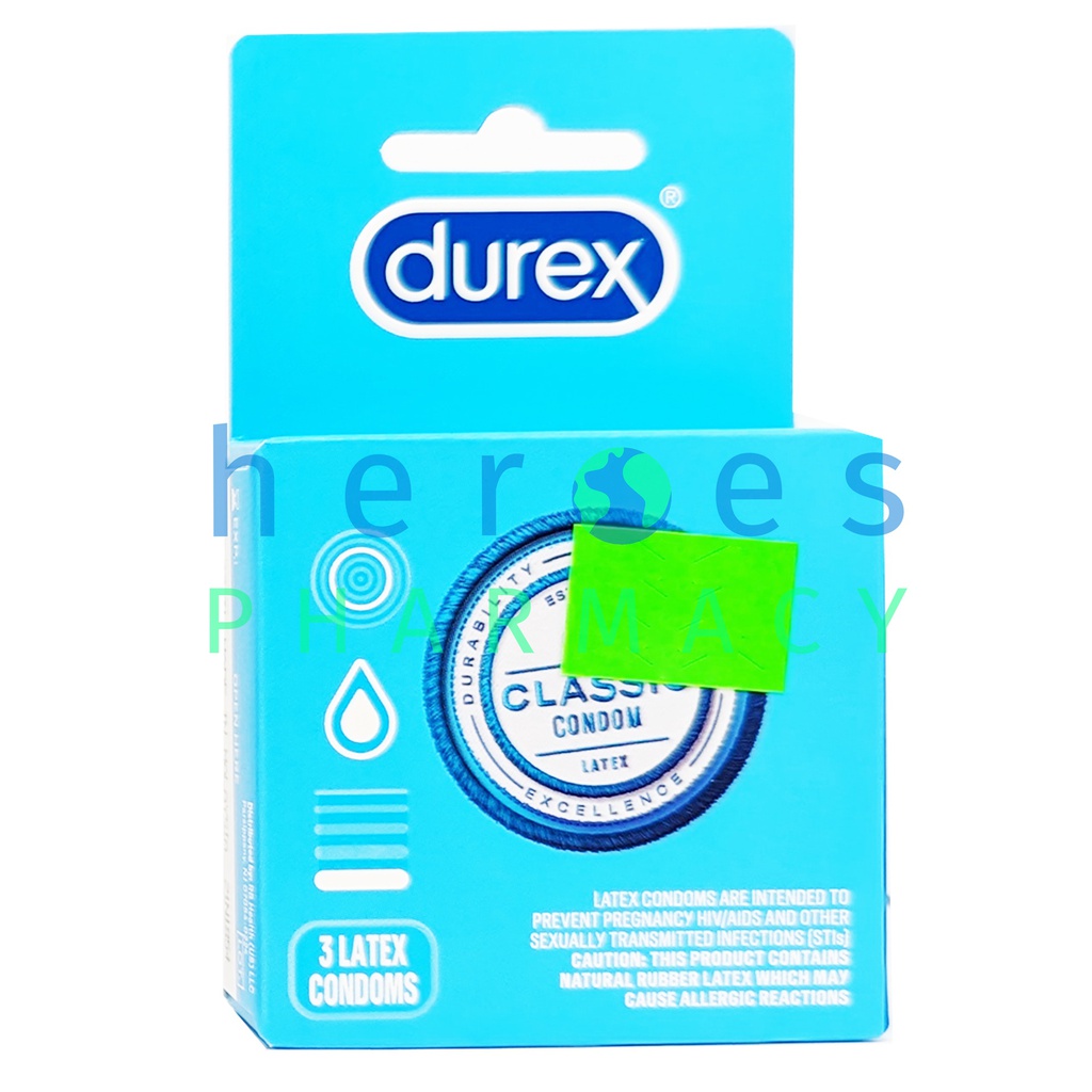 DUREX CLASSIC CONDOMS 3PK