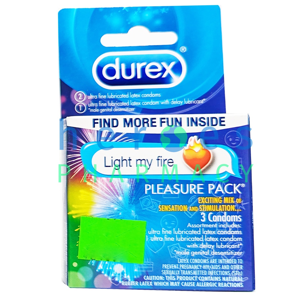 DUREX PLEASURE CONDOMS 3PK