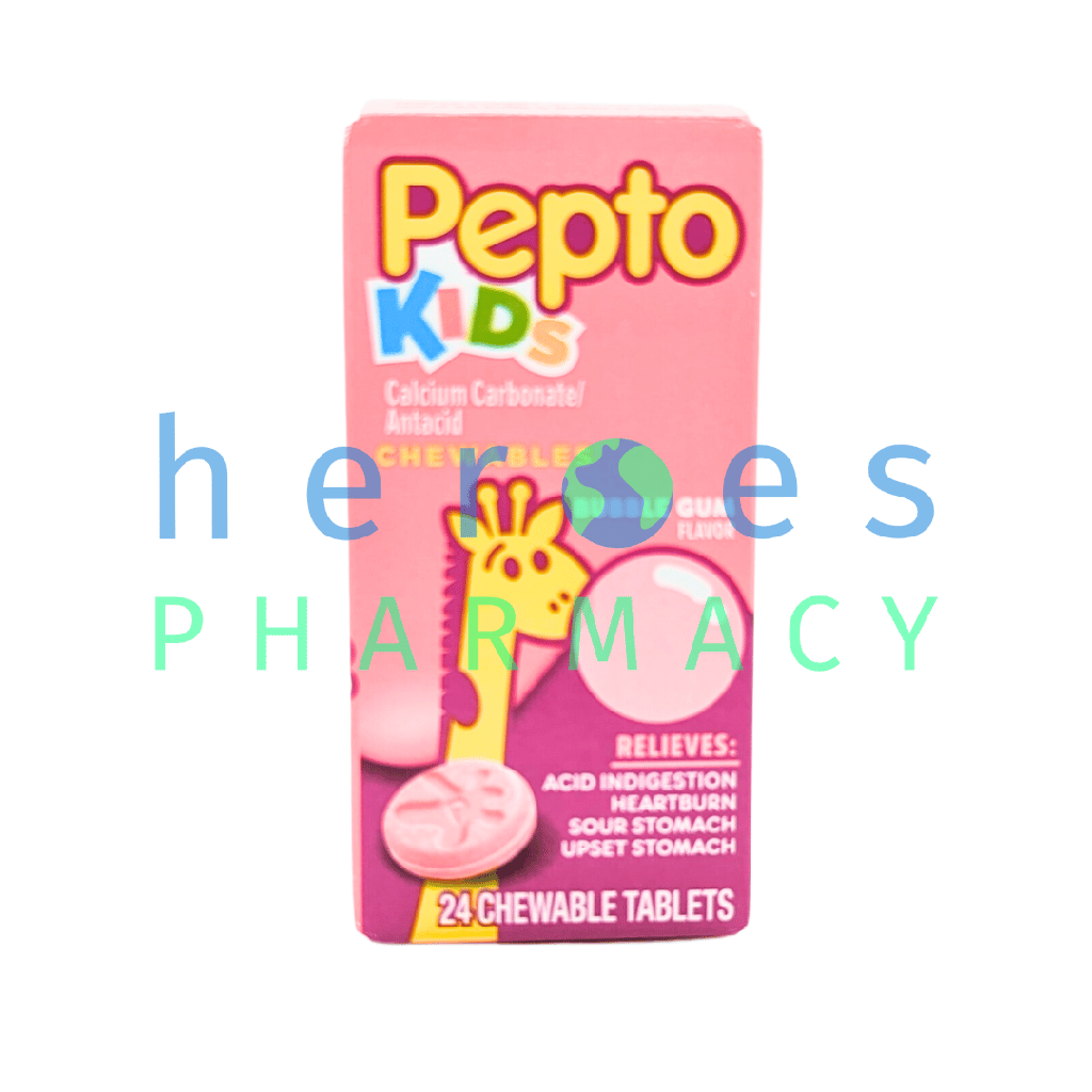 PEPTO KIDS CHEWABLE ANTACID 24S