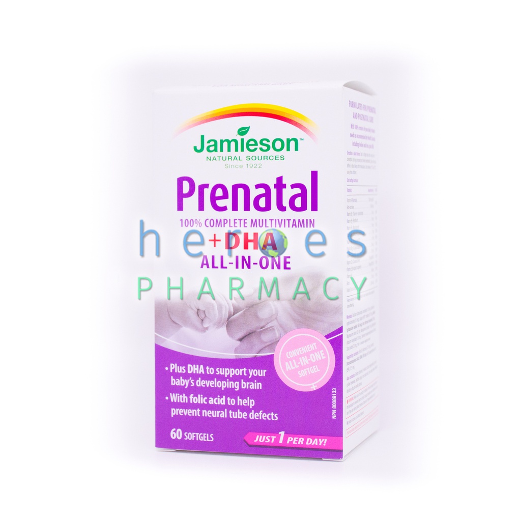 Jamieson - Prenatal Complete Multivitamin +DHA All-in-one 60softgels