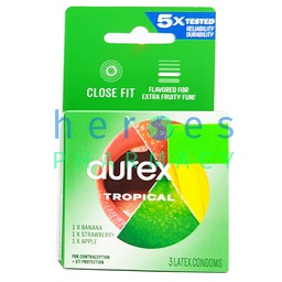 [1423] DUREX TROPICAL CONDOMS 3PK