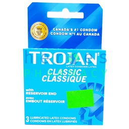 [1292] TROJAN  LUBRICATED CLASSIC CONDOMS 3PK