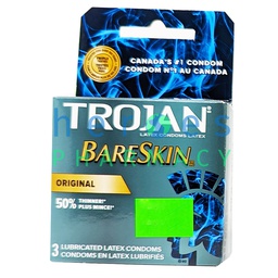 [1289] TROJAN BARESKIN CONDOMS 3PK